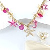 Alloy & Plastic Pearl & Natural Shell Pendant Necklaces FS-WGF2DC0-01-3