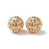 Brass Micro Pave Cubic Zirconia Beads KK-I702-43A-2