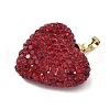 Brass Rhinestone Pendants KK-K293-48C-G-2