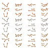 Fashewelry 3 Sets 3 Colors Zinc Alloy with Glass Rhinestone Jewelry Pendant Accessories FIND-FW0001-17-2