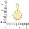 Brass Micro Pave Cubic Zirconia European Dangle Charms KK-D325-25G-04-3
