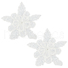 Flower Multi-Layer Polyester & Sequin Embroidery Appliques PATC-WH0010-35-1