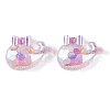 Transparent Epoxy Resin Whale with Bowknot Decoden Cabochons CRES-M034-04A-1