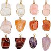 Fingerinspire 12Pcs Natural Gemstone Pendants FIND-FG0001-60-1