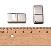 Rectangle 304 Stainless Steel Magnetic Clasps with Glue-in Ends STAS-I037-22-3