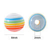 50Pcs Transparent Stripe Resin Beads RESI-YW0001-02D-3