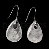 Natural Quartz Crystal Teardrop Dangle Earrings EJEW-I315-02P-03-2