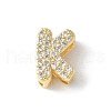 Brass Micro Pave Clear Cubic Zirconia Initial Multi-strand Links KK-S520-01G-11-1