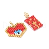 2Pcs Handmade Loom Pattern MIYUKI Glass Seed Beads PALLOY-MZ00607-04-2