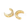 Brass Clear Cubic Zirconia Beads KK-D375-35G-01-2