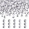 Biyun 500Pcs 5 Style White Acrylic Beads SACR-BY0001-01-9