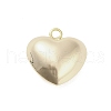 Three-Dimensional Heart Brass Pendants KK-V006-03G-01-2