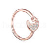 TINYSAND 925 Sterling Silver Cuff Rings TS-R413-RG-1