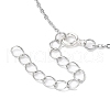 Alloy Crown with Heart Carved Word Knitting Queen Pendant Necklace NJEW-JN04696-5
