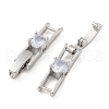 Rack Plating Brass Micro Pave Cubic Zirconia Watch Band Clasps KK-A234-016P-02-3