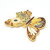 Rack Plating Alloy Enamel Big Pendants ENAM-N056-397B-G-2