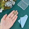 BENECREAT 2Pcs 925 Sterling Silver Prongs Pendant Blank Fish Cabochon Settings STER-BC0002-60P-3