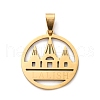 201 Stainless Steel Pendants STAS-V014-05G-1