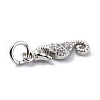 Brass Micro Pave Cubic Zirconia Charms ZIRC-F131-06P-3