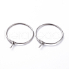316 Surgical Stainless Steel Hoop Earring Findings STAS-J025-01A-P-1
