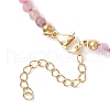 Summer Beach Dyed Natural Agate Round Beaded Necklaces NJEW-JN05262-01-5