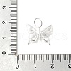 925 Sterling Silver Pave Clear Cubic Zirconia Hollow Butterfly Pendants STER-S013-03S-3