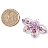 Seed Beads & Glass Pearl Beaded Charms PALLOY-MZ00336-03-2