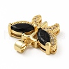 Brass Micro Pave Cubic Zirconia Pendants KK-B059-34G-4