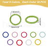   270Pcs 9 Colors Embossed Style Iron Open Jump Rings IFIN-PH0001-84-4