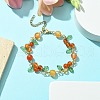 Fruit Autumn Theme Natural Carnelian Beaded Bracelets BJEW-TA00333-2