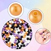 ARRICRAFT 400Pcs 4 Colors Baking Painted Pearlized Glass Pearl Round Beads HY-AR0001-10-3