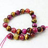 Natural Rose Tiger Eye and Yellow Tiger Eye Beads Strands G-G101-14mm-1-2