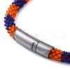 Glass Crochet Beaded Necklace NJEW-Z029-04B-2