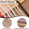 GOMAKERER 32 Yards 8 Colors Nylon Crown Elastic Lace Ribbon OCOR-GO0001-25-3