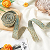 5 Yards Polyester 3D Star Gold Stamping Ribbon OCOR-TAC0023-14A-5