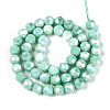 Electroplate Glass Beads Strands EGLA-T021-8mm-15-11-2