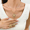 Sun Alloy Pendant Necklace & Dangle Earring Sets FS-WGBD582-01-2