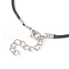 Glass Sead Beaded 3D Red Ribbon Heart Pendant Necklaces NJEW-MZ00089-5