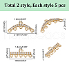 ARRICRAFT 10Pcs 2 Styles Brass Micro Pave Cubic Zirconia Chandelier Component Links FIND-AR0005-59-2