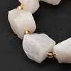 Raw Rough Natural White Jade Beads Strands G-Z087-B10-4