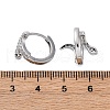 Brass Cubic Zirconia Hoop Earrings EJEW-Q014-39P-3
