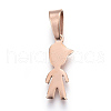 Ion Plating(IP) 304 Stainless Steel Pendants STAS-I096-13RG-2