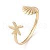 Brass Open Cuff Bangles for Women BJEW-R024-01G-4