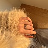 925 Sterling Silver Micro Pave Cubic Zirconia Finger Rings for Women RJEW-F180-05P-3