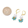5Pair Brass Round Leverback Earrings EJEW-JE06367-5