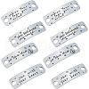 Fingerinspire 4 Pairs 4 Style Stainless Steel Connector Charms DIY-FG0003-07-1