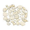 25Pcs Unfinished Wood Cutouts WOOD-P020-01A-1