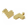 Ion Plating(IP) 304 Stainless Steel Heart Stud Earrings for Women STAS-B034-17G-2