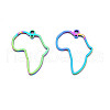 Africa Map 201 Stainless Steel Connector Charms STAS-T063-168M-2