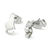 Cute Little Animal Theme 304 Stainless Steel Stud Earrings EJEW-B041-02C-P-2